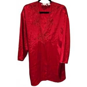 Victoria's  Secret Gold Label Red Lingerie Robe O/S. No Belt